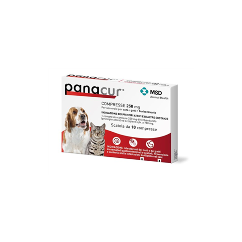 panacur compresse 250 mg per uso orale per cani e gatti