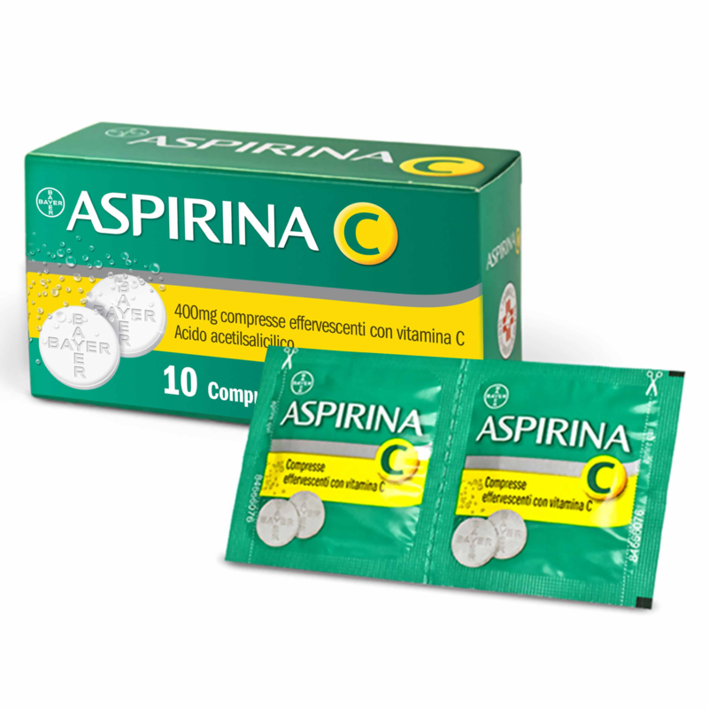 aspirina c 400 mg compresse effervescenti con vitamina c 10 compresse
