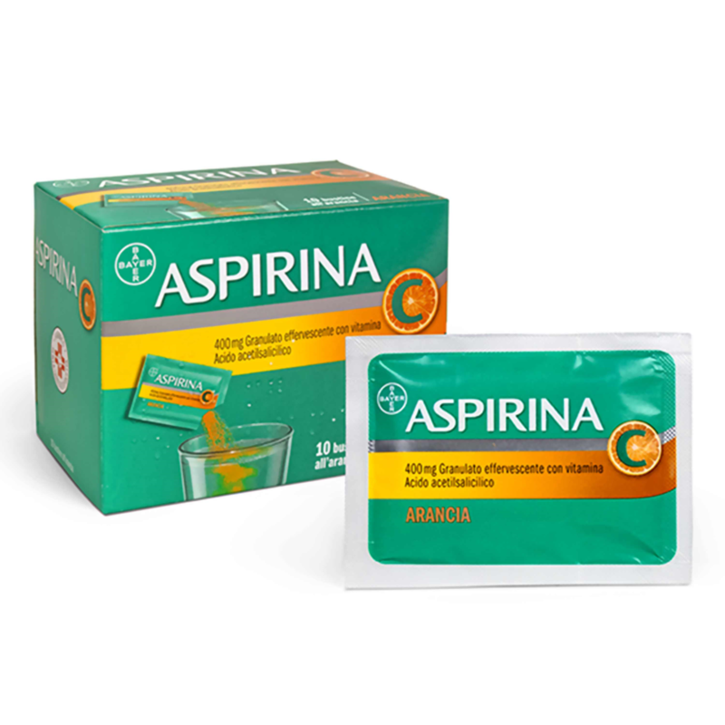 aspirina c 400 mg granulato effervescente con vitamina c 10 bustine 10 g