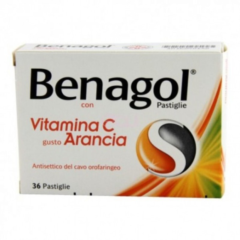 benagol gola pastiglie con vitamina c gusto arancia 36 pastiglie