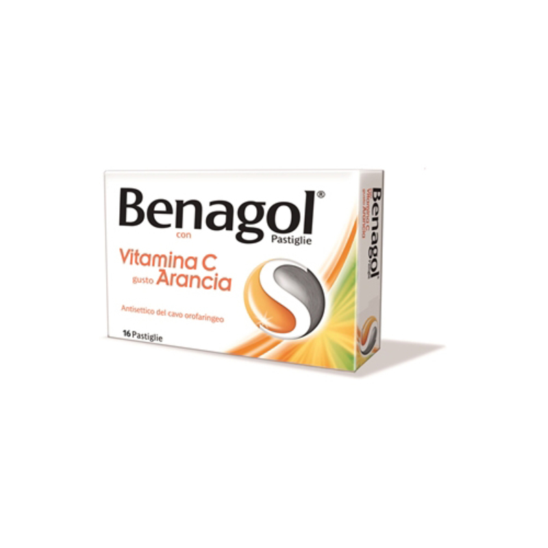 benagol gola pastiglie con vitamina c gusto arancia 16 pastiglie
