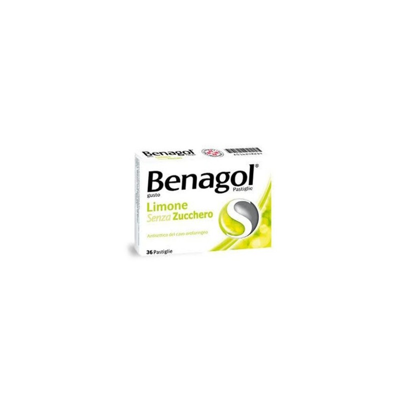 benagol gola pastiglie gusto limone senza zucchero 36 pastiglie in blister pvc-pvdc/al