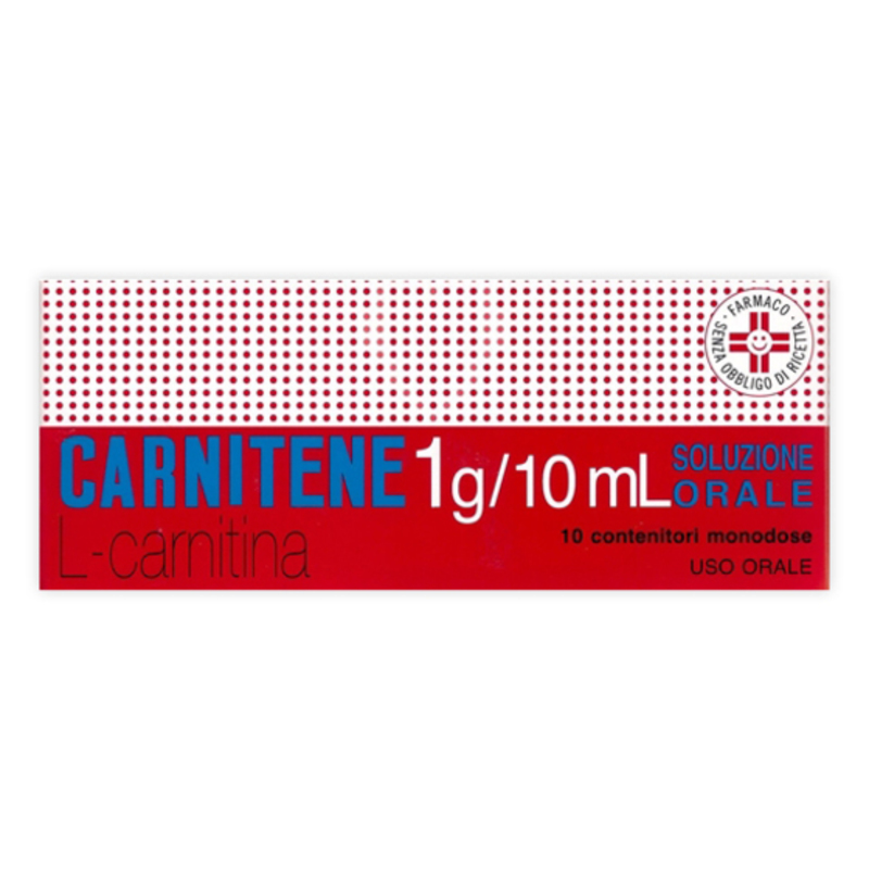 carnitene 1 g/10 ml soluzione orale 10 contenitori monodose