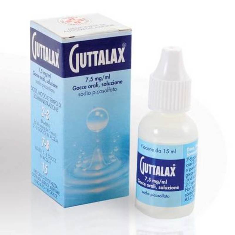 guttalax 7,5 mg/ml gocce, soluzione orale flacone da 15 ml