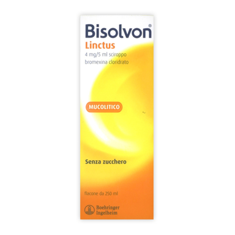 bisolvon linctus 4 mg/5 ml sciroppo flacone 250 ml gusto ciliegia-cioccolato