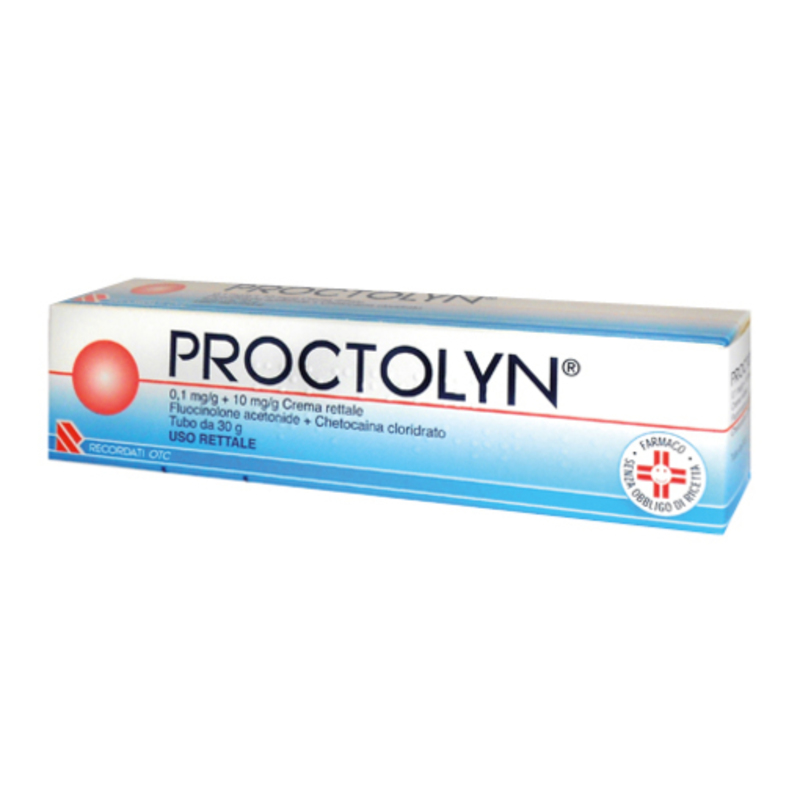 proctolyn 0,1 mg/g + 10 mg/g crema rettale tubo 30 gr