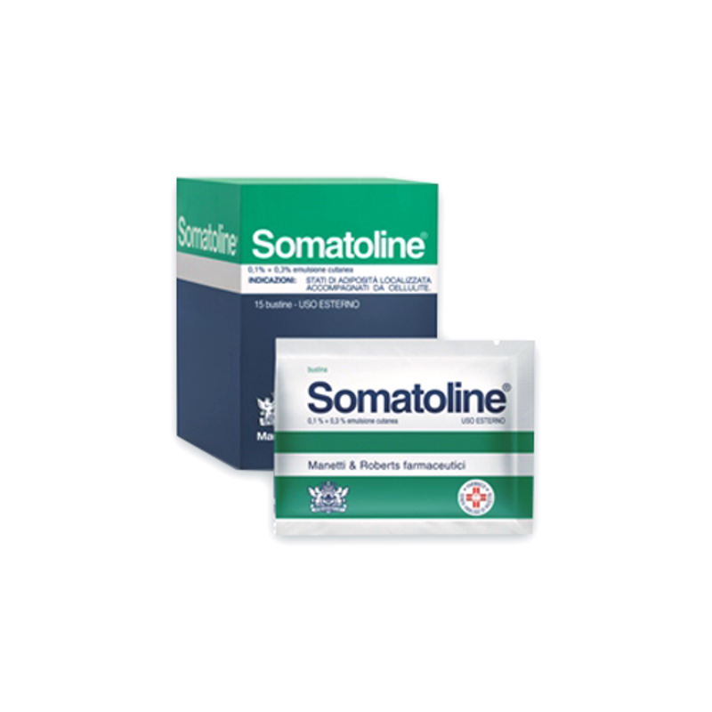somatoline 0,1% + 0,3% emulsione cutanea 15 bustine