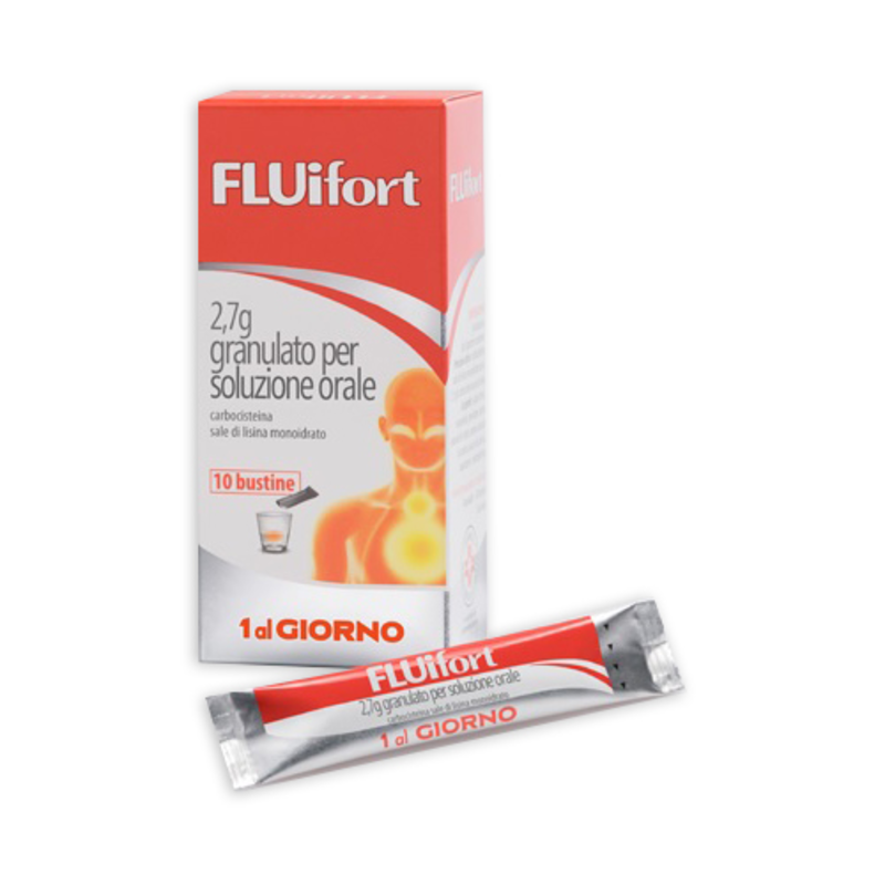fluifort 2,7 g granulato per soluzione orale 10 bustine