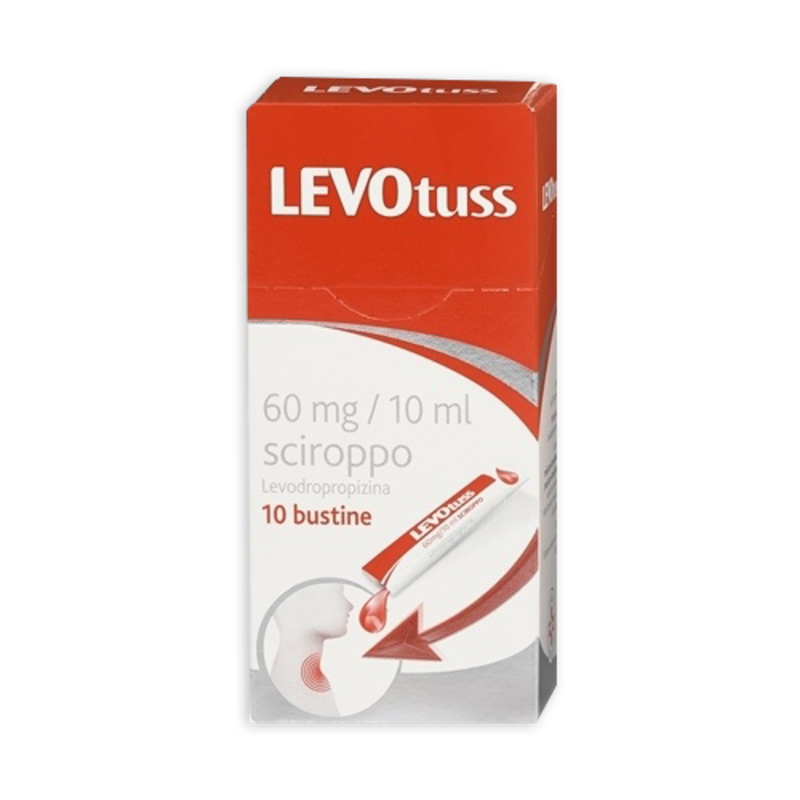 levotuss 60 mg/10 ml sciroppo, 10 bustine pet/al/pe da 10 ml