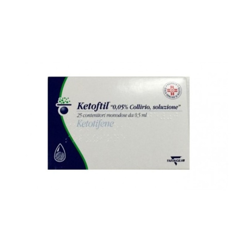 ketoftil 0,05% collirio, soluzione 25 contenitori monodose da 0,5 ml