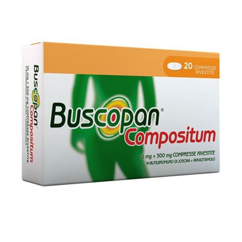 buscopan compositum 10 mg + 500 mg compresse rivestite 20 compresse in blister al/pvc