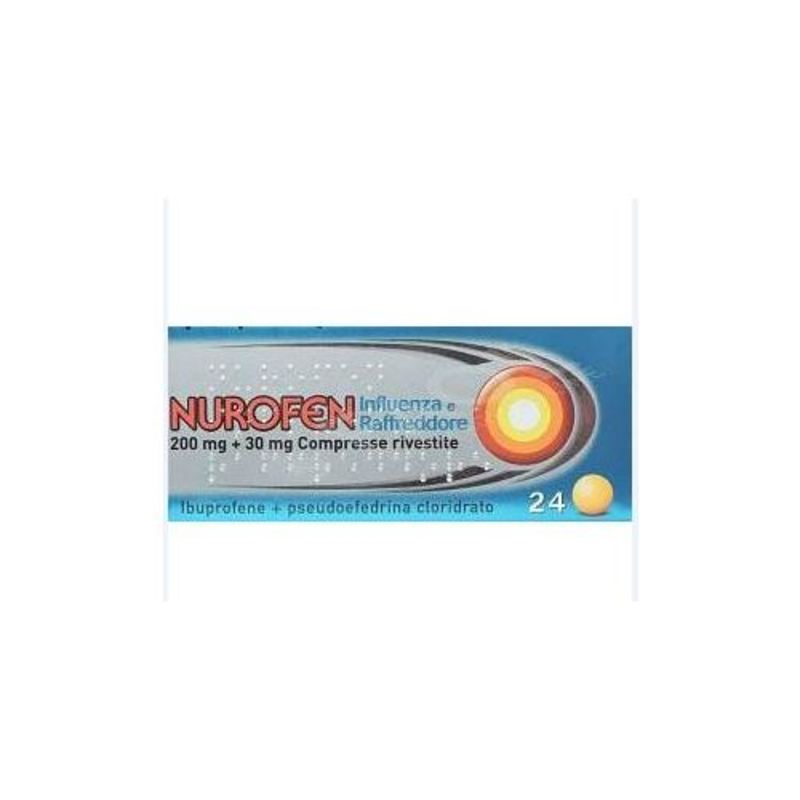 nurofen influenza e raffreddore 200 mg + 30 mg compresse rivestite
