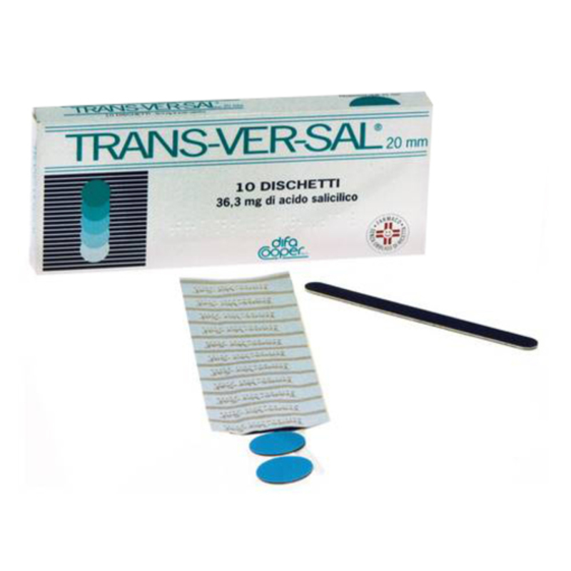 transversal 36,3 mg/20 mm cerotti trandermici scatola 10 cerotti transdermici 20 mm - 10 cerotti di fissaggio ed una limetta