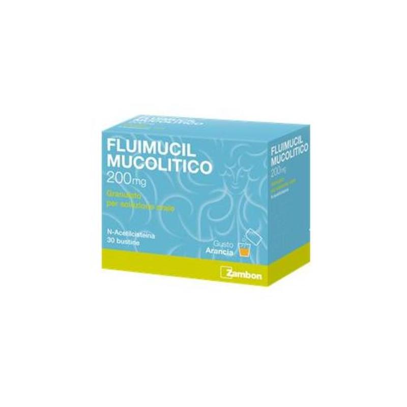 fluimucil mucolitico 200 mg granulato per soluzione orale 30 bustine