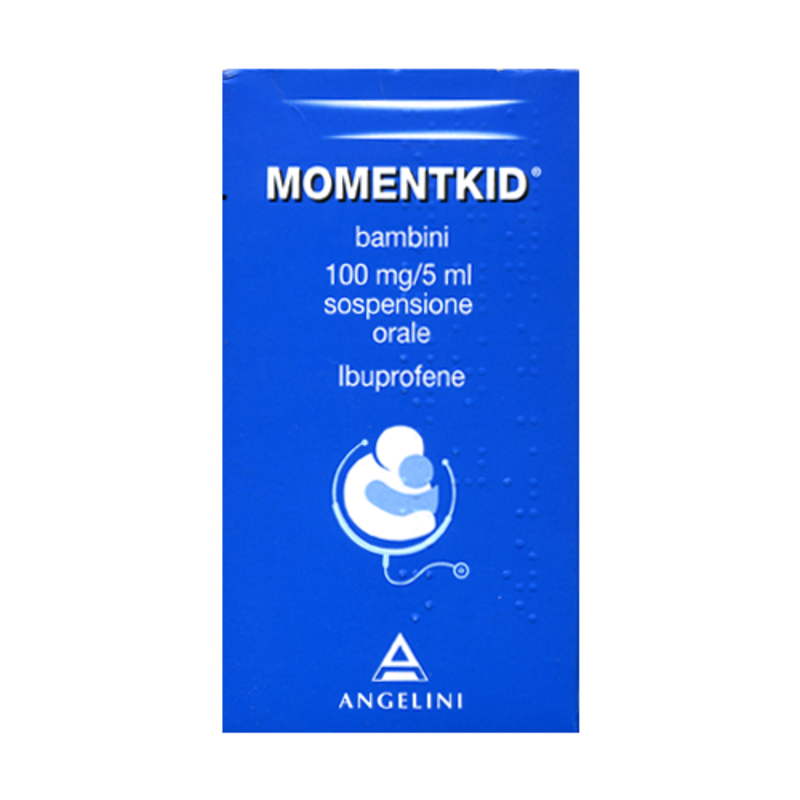 momentkid bambini 100 mg/5 ml sospensione orale flacone 150 ml con siringa dosatrice