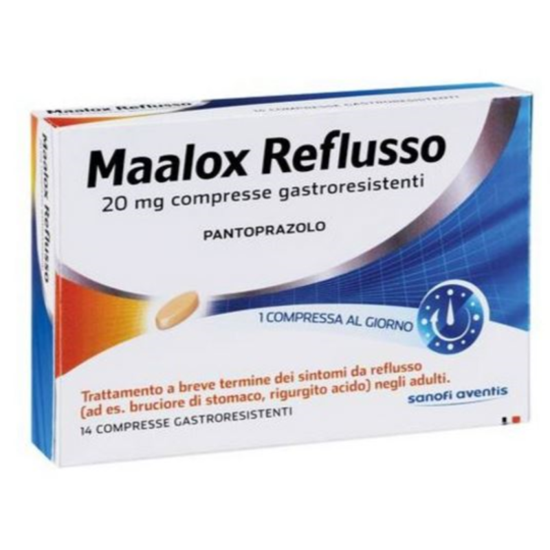 maalox reflusso 20 mg compresse gastroresistenti 14 compresse in blister opa/alu/pvc-al
