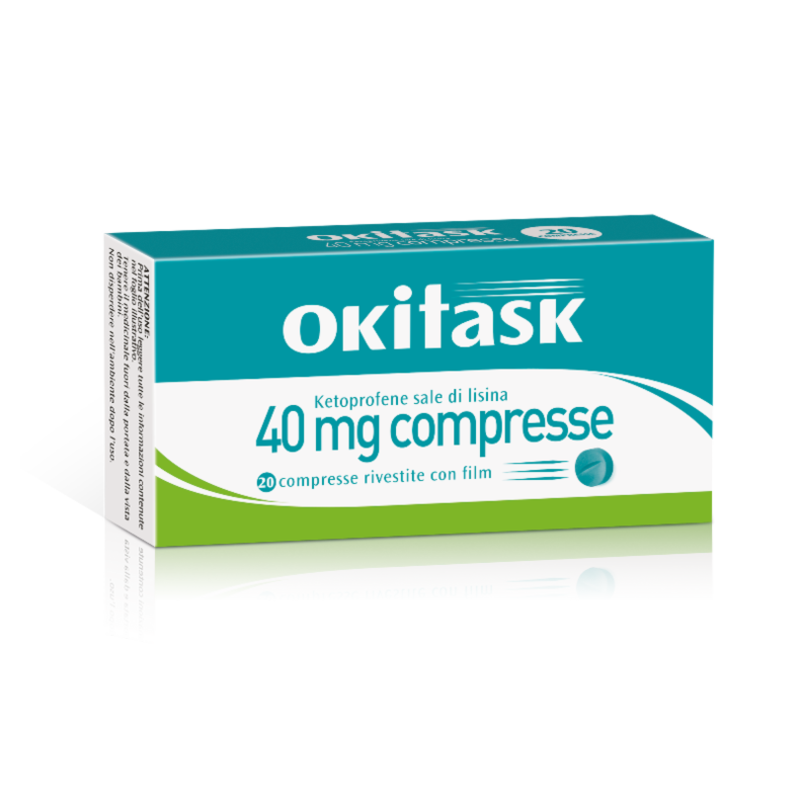 okitask 40 mg compressa rivestita con film, 20 compresse in blister al/al