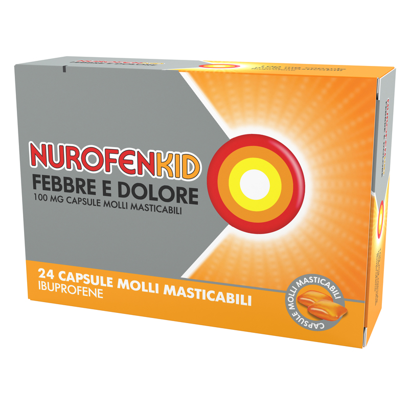 nurofen 100 mg capsule molli masticabili 24 capsule in blister pvc/pe/pvdc/al