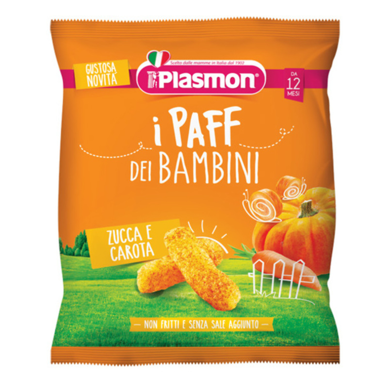 plasmon dry snack paff zucca/carote 15 gr
