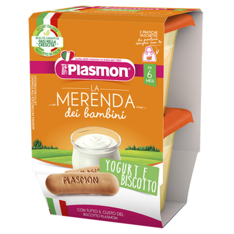 plasmon merenda yogurt/biscotto 2x120 gr
