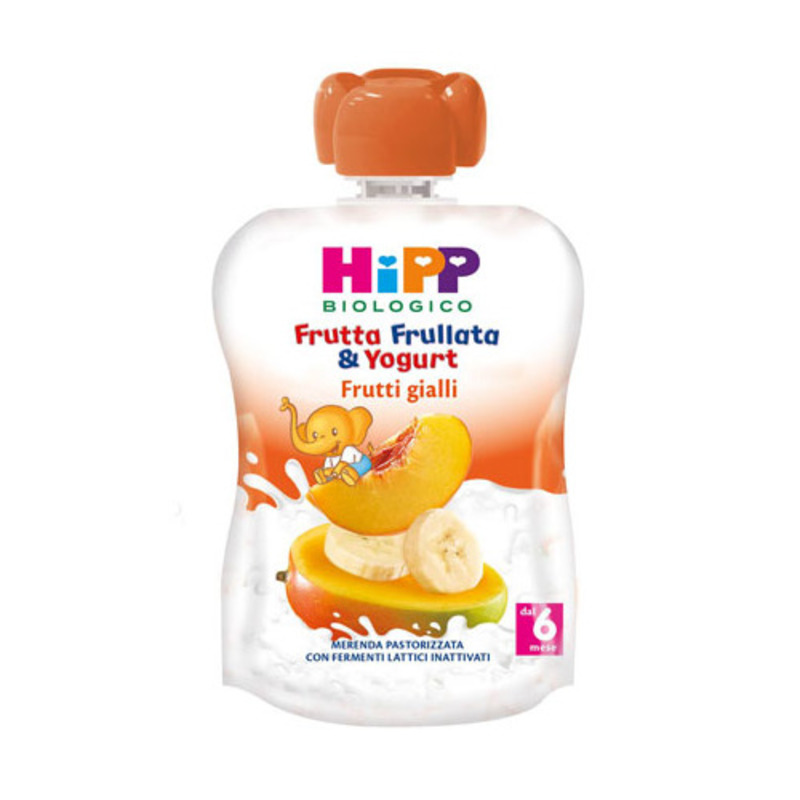hipp bio frutta frullata frutti gialli/yogurt 90 gr