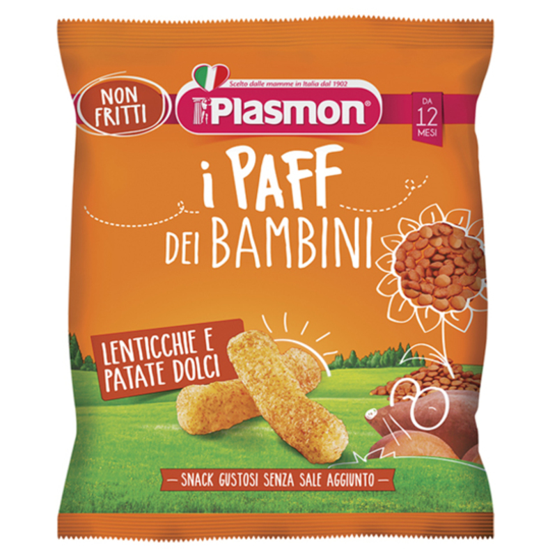 plasmon dry snack paff lenticchie/patate 15 gr