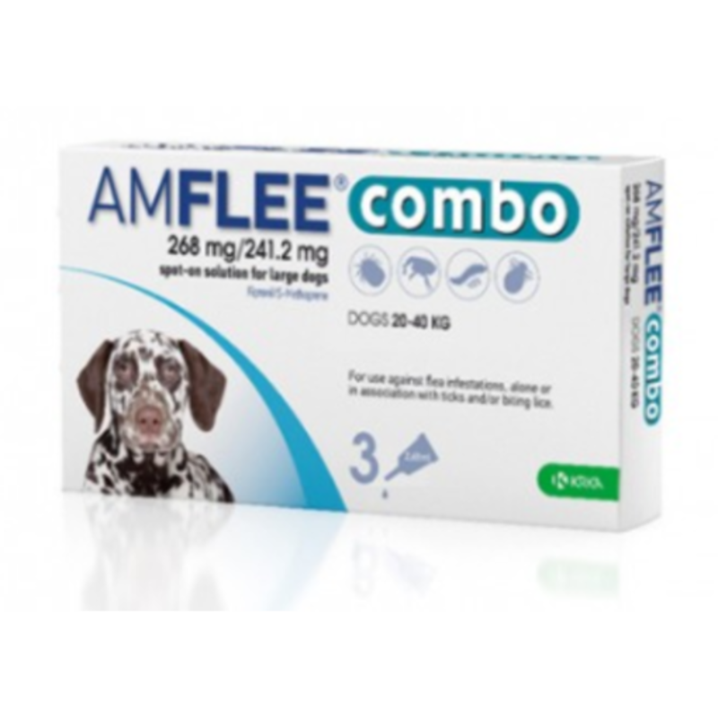 amflee combo 268 mg/241,2 mg soluzione spot-on per cani di taglia grande