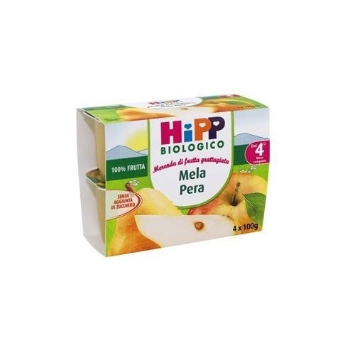 hipp-bio-frutta-grattuggiata-mela-slash-pera-4x100-gr
