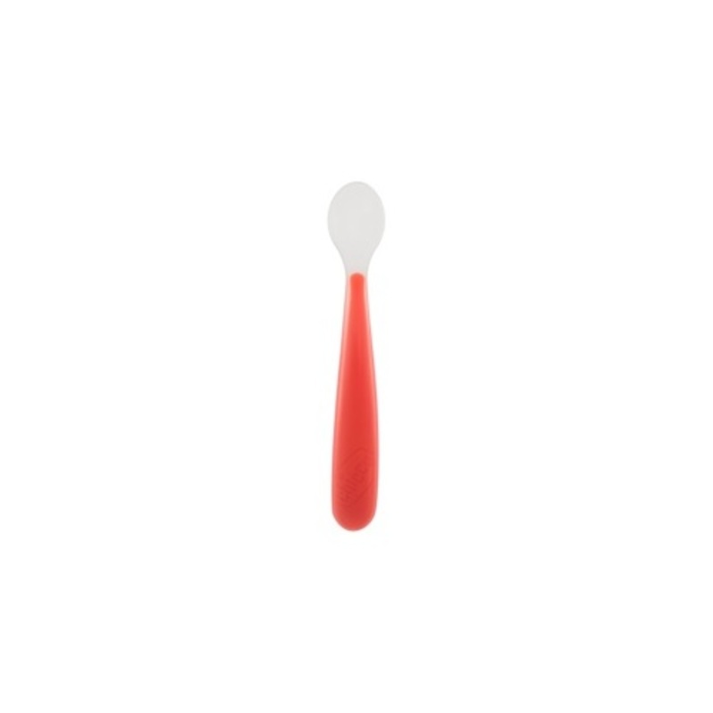 chicco cucchiaio morbido silicone 6m+ rosso up