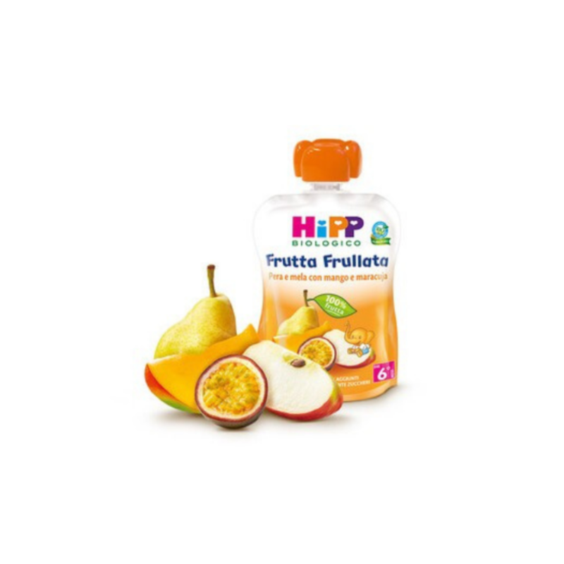 hipp bio frutta frullata pera/mela/mango 90 gr