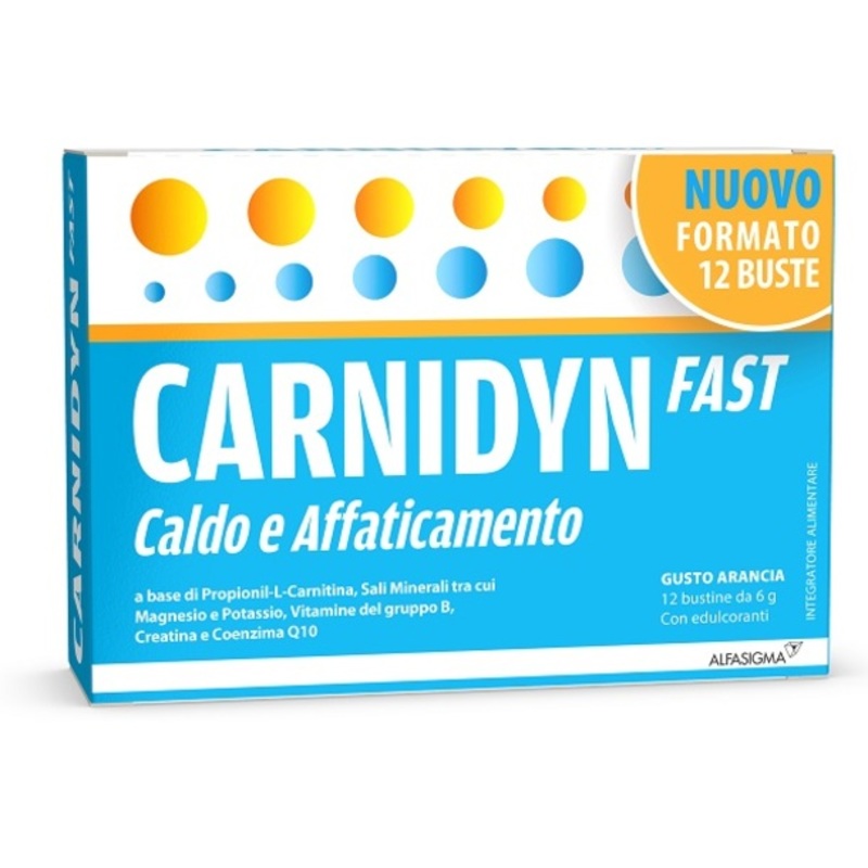 carnidyn fast integratore energetico con carnitina 12 bustine