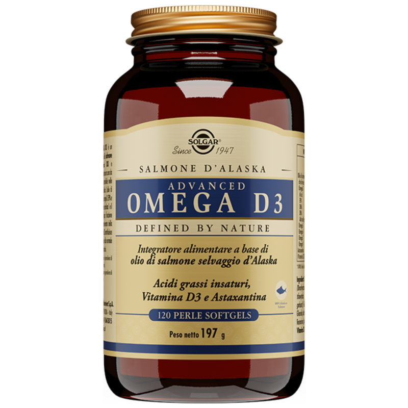 solgar advanced omega d3 integratore alimentare 120 perle softgel