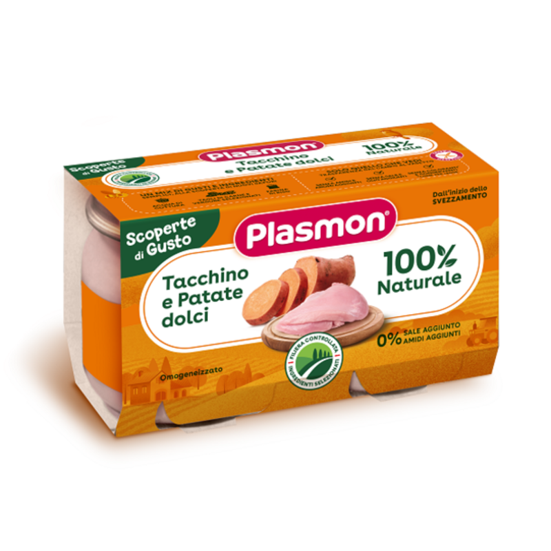 plasmon omogeneizzato tacchino/patate 2 pz