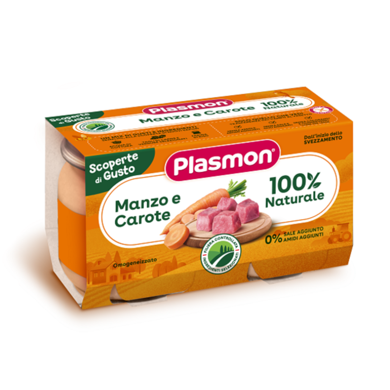 plasmon omogeneizzato manzo/carote 2 pz