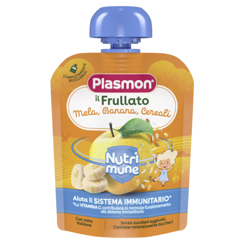 plasmon nutri-mune mela/banana/cereali 85 gr