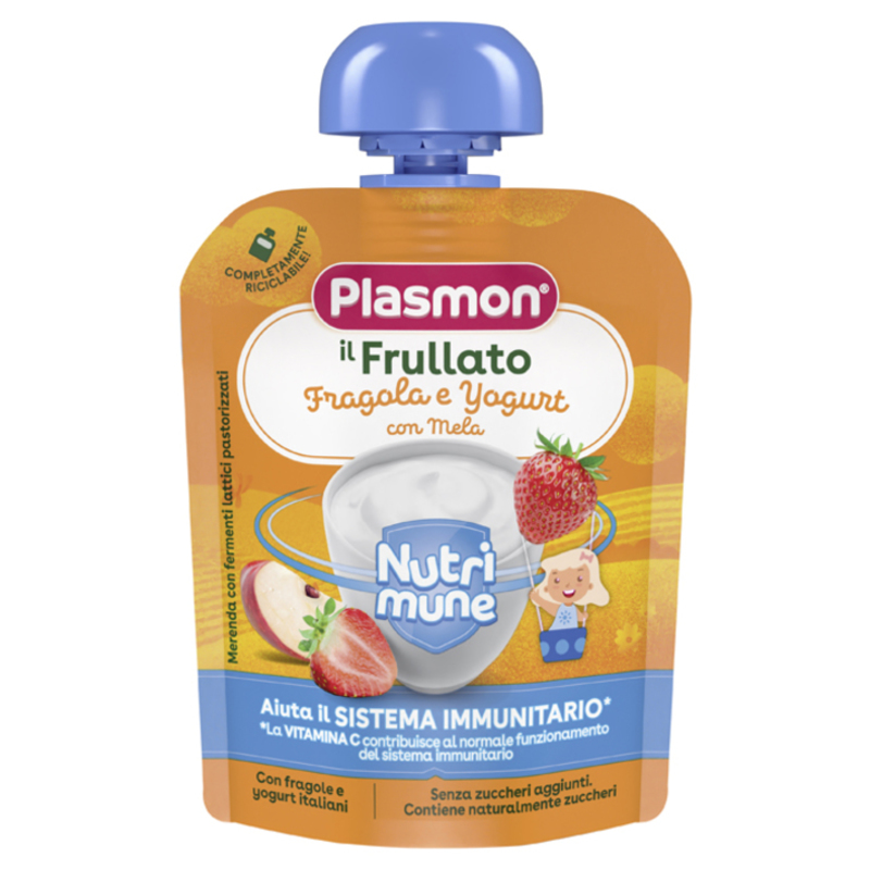 plasmon nutri-mune fragola/yogurt 85 gr
