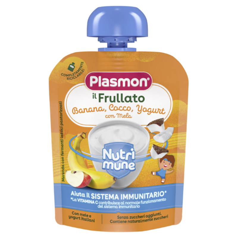 plasmon nutri-mune banana/cocco/yogurt 85 gr