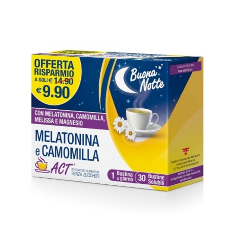 melatonina act+camomilla30bust