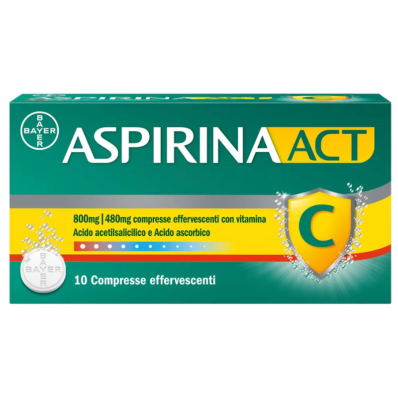 aspirinaact 10cpr eff800+480mg