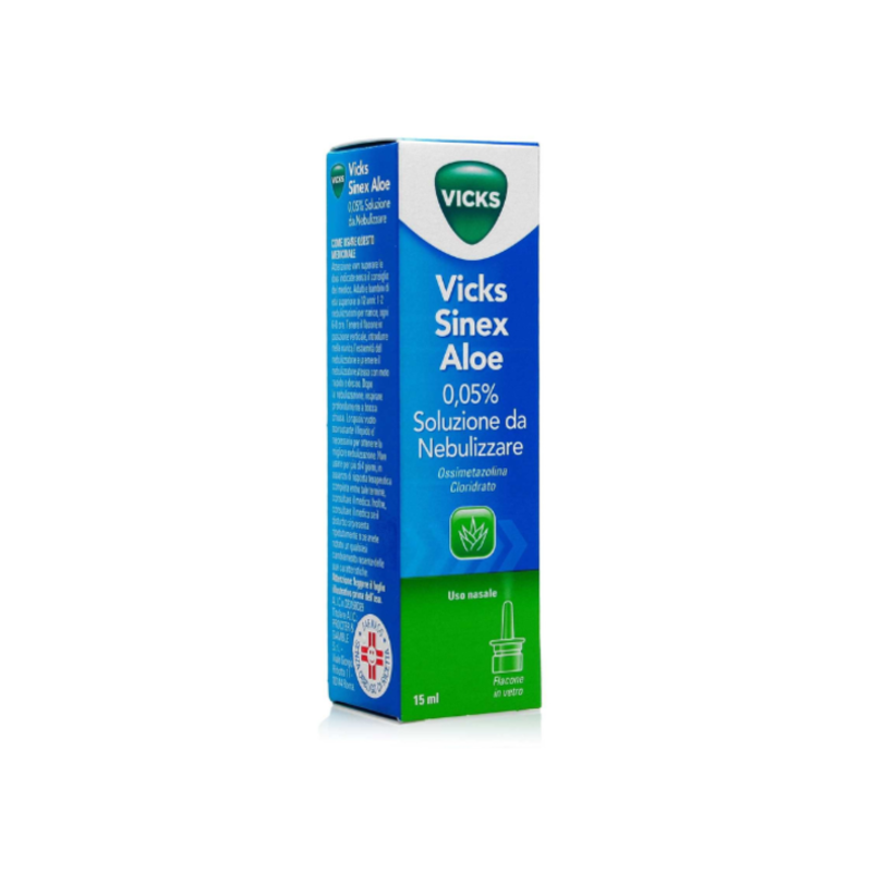 vicks sinex spray nasale per naso chiuso con aloe vera 15 ml