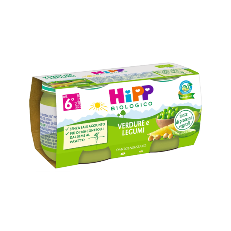hipp bio omogeneizzato verdure/legumi 2x80 gr