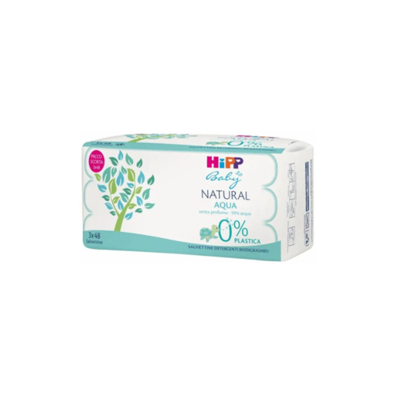 hipp baby natural salviettine senza profumo 3x48 pz