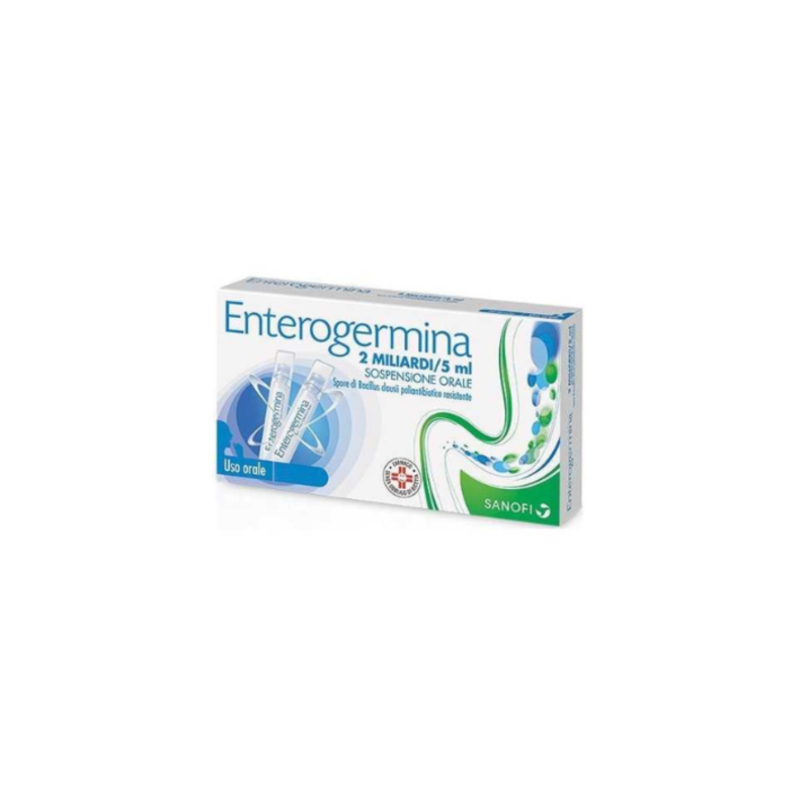 enterogermina 2 miliardi / 5 ml sospensione orale 10 flaconcini 5 ml