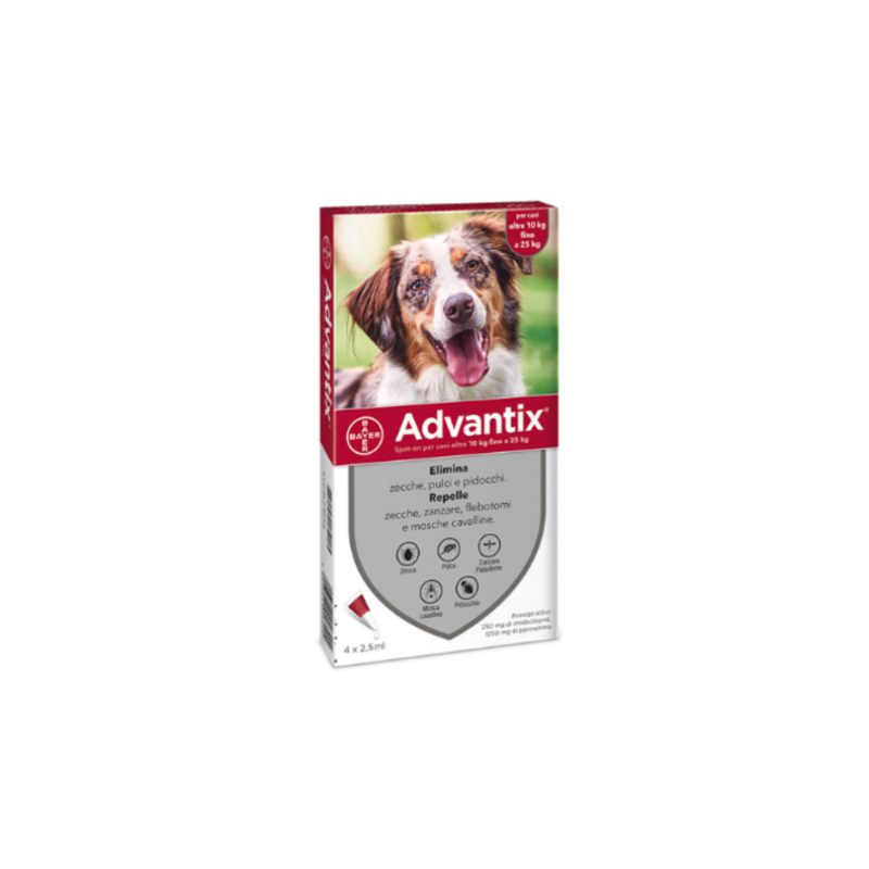 advantix spot-on per cani oltre 10 kg fino a 25 kg