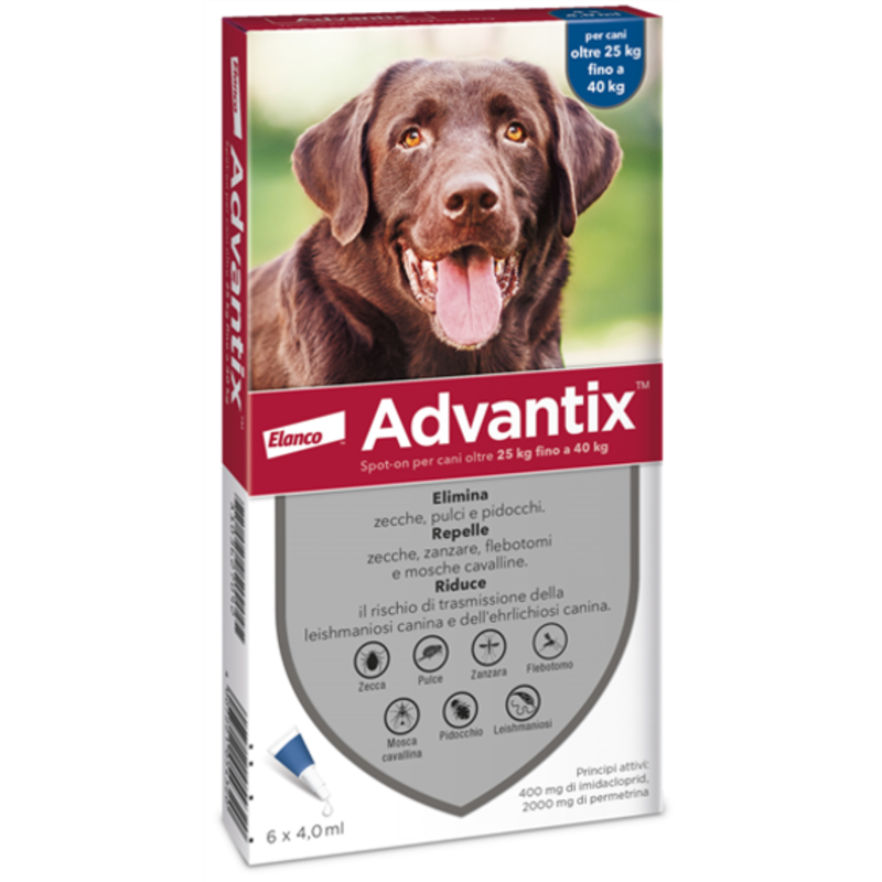 advantix spot-on per cani oltre 25 kg fino a 40 kg