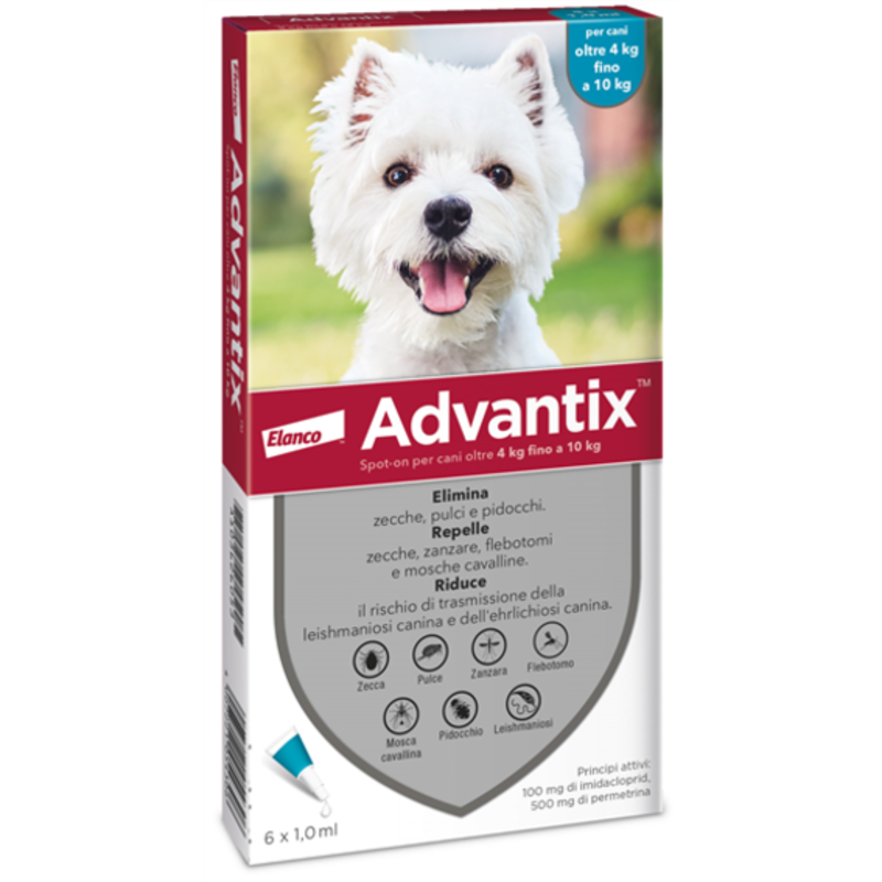 advantix spot-on per cani oltre 4 kg fino a 10 kg